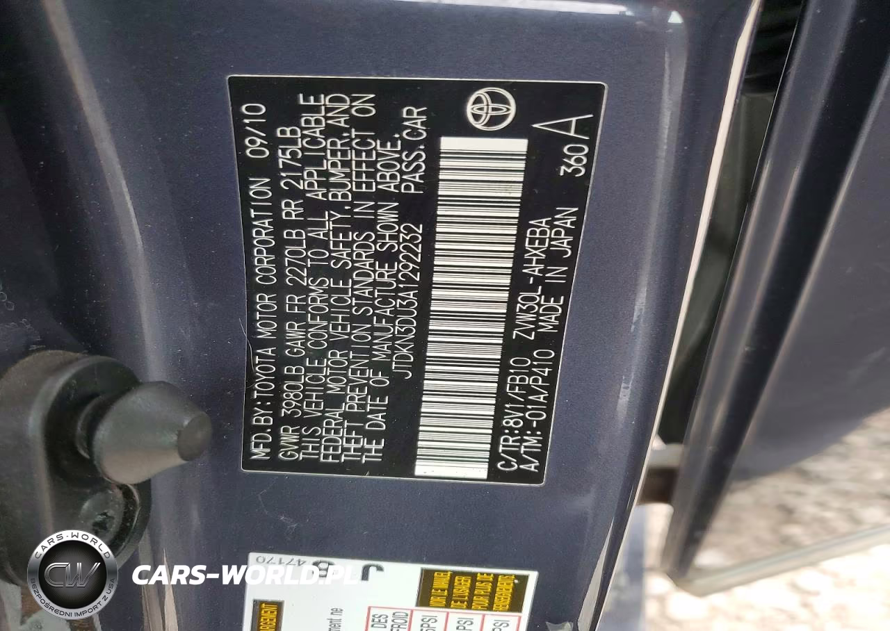 2010 Toyota Prius Iii VIN:JTDKN3DU3A1292232 - 12