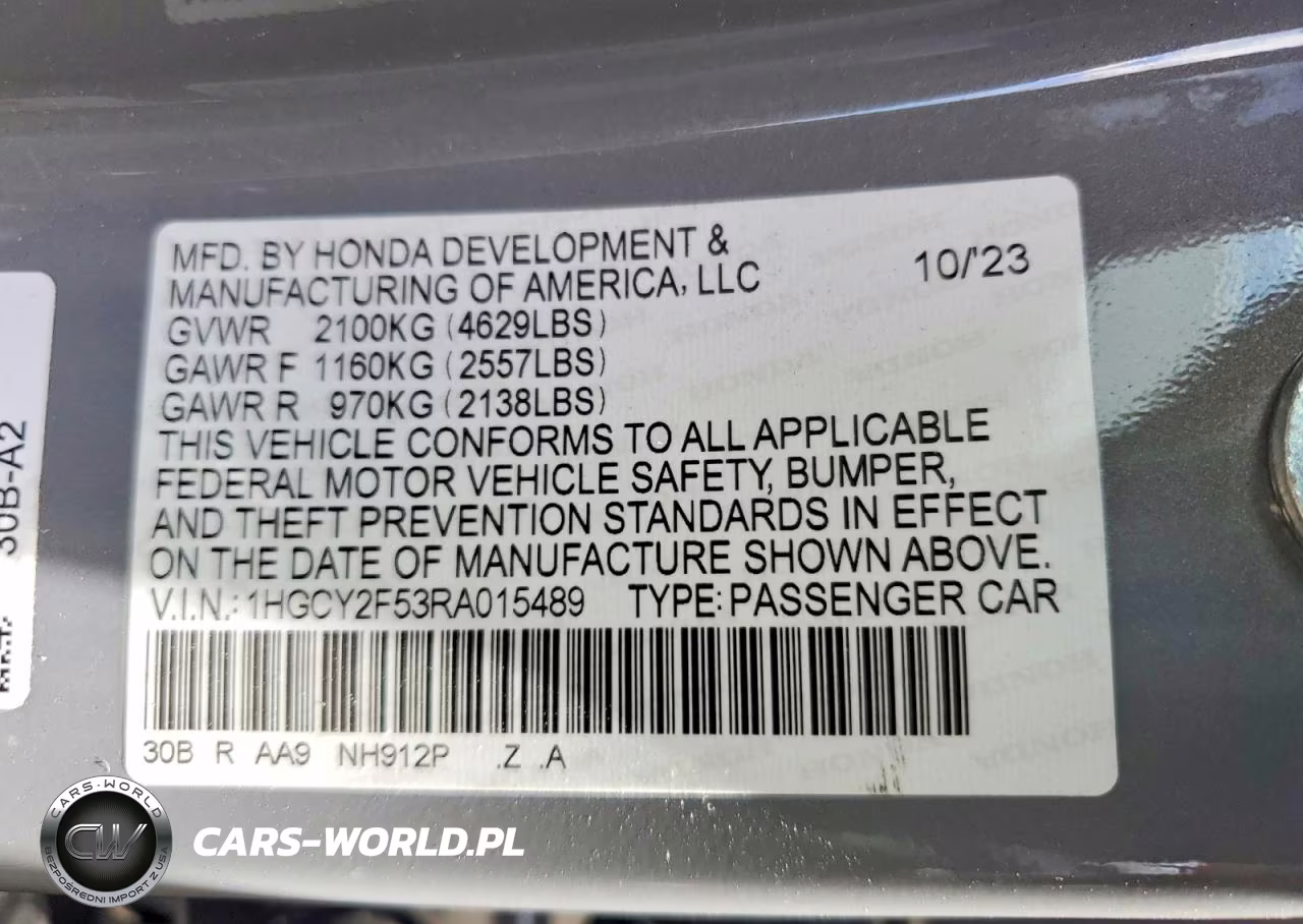 2024 Honda Accord Hybrid Sport VIN:1HGCY2F53RA015489 - 12