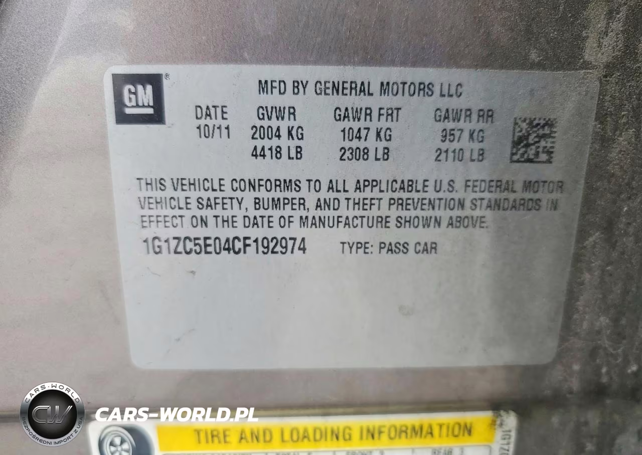 2012 Chevrolet Malibu 1Lt VIN:1G1ZC5E04CF192974 - 12