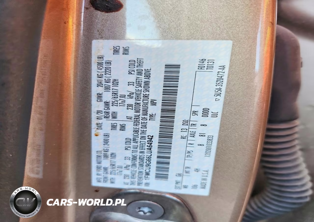 2020 Ford Escape Se VIN:1FMCU9G66LUA64942 - 12