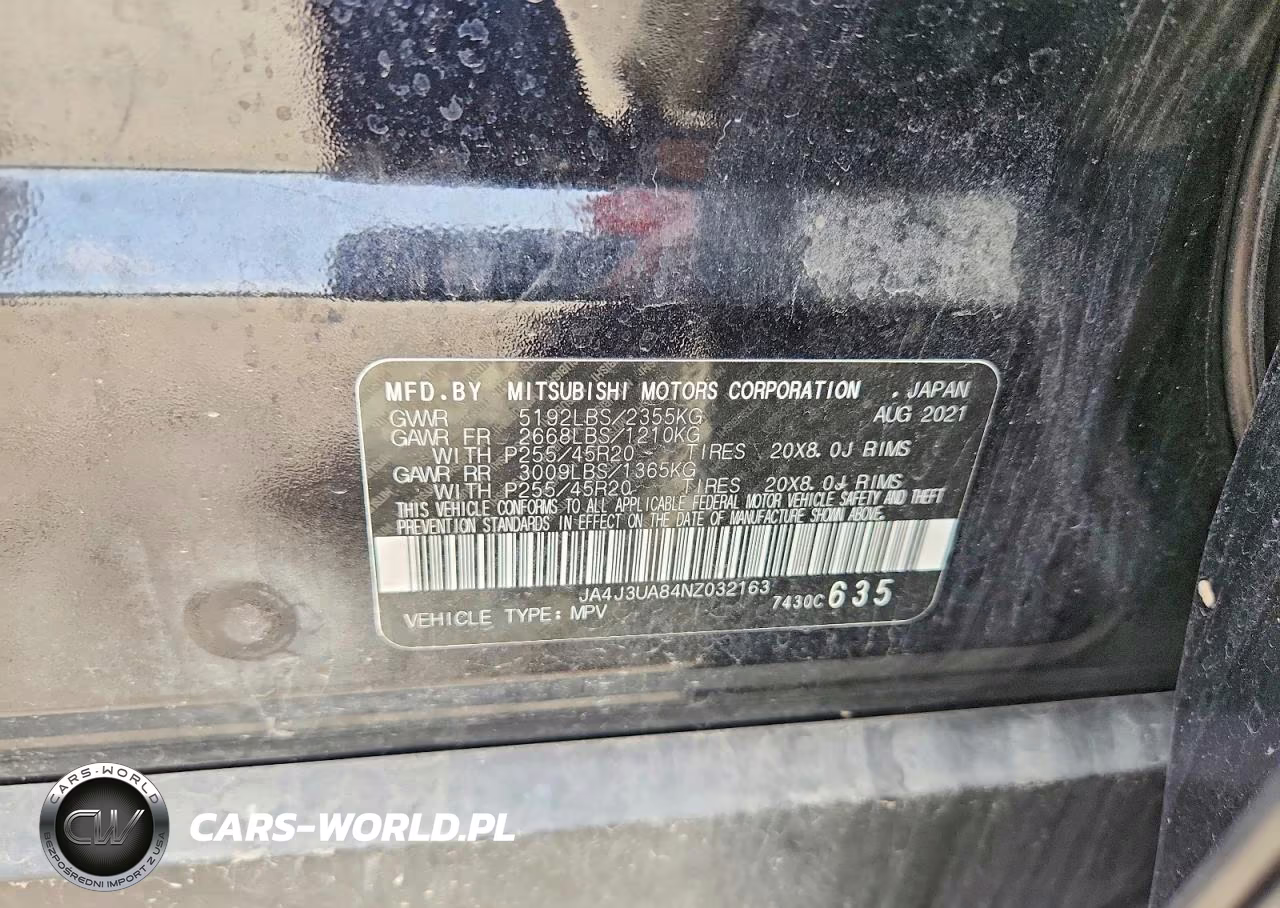 2022 Mitsubishi Outlander Se-Black Edition VIN:JA4J3UA84NZ032163 - 12