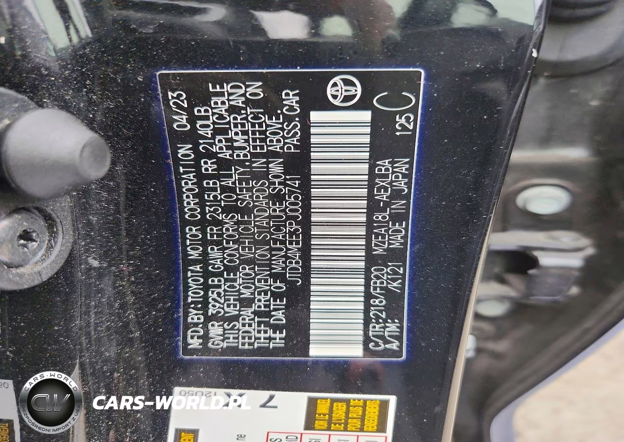 2023 Toyota Corolla Le VIN:JTDB4MEE3PJ005741 - 13