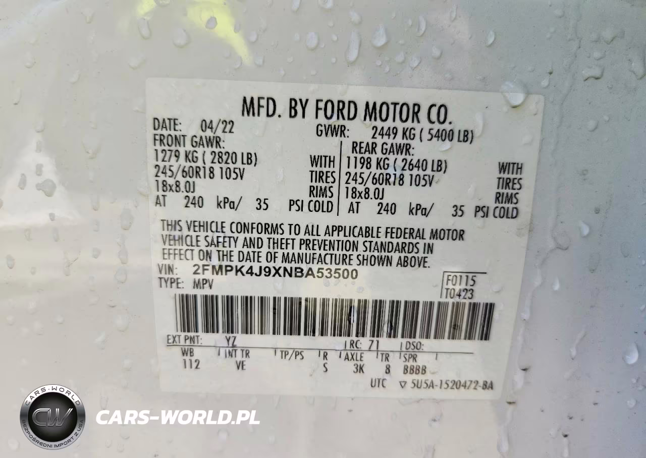 2022 Ford Edge Sel VIN:2FMPK4J9XNBA53500 - 13