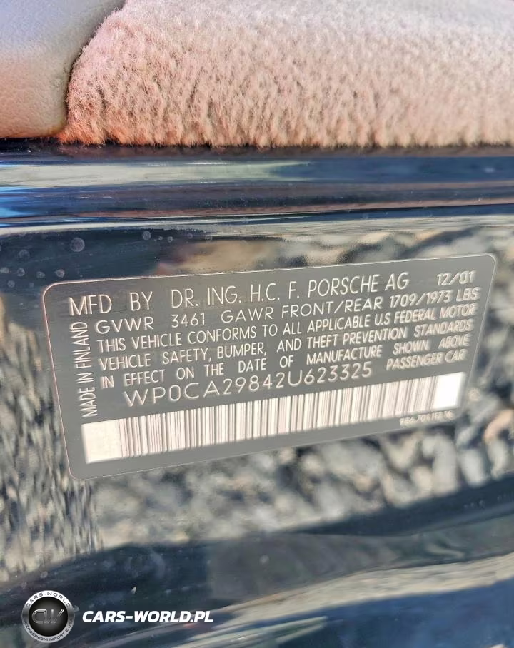 2002 Porsche Boxster VIN:WP0CA29842U623325 - 12