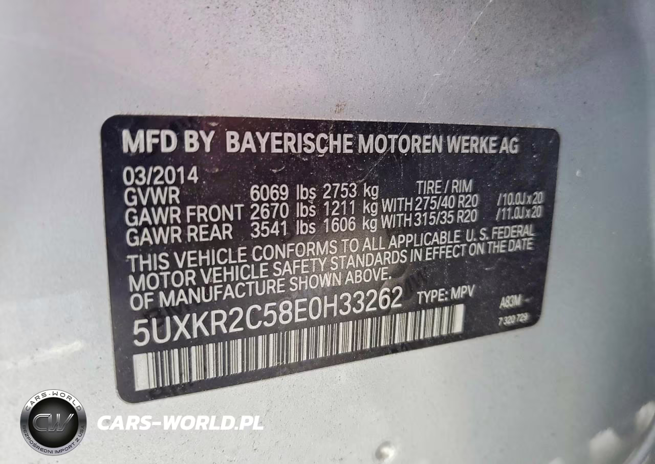 2014 BMW X5 Sdrive35I VIN:5UXKR2C58E0H33262 - 13