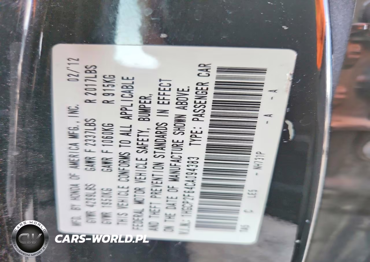 2012 Honda Accord Se VIN:1HGCP2F64CA094383 - 13