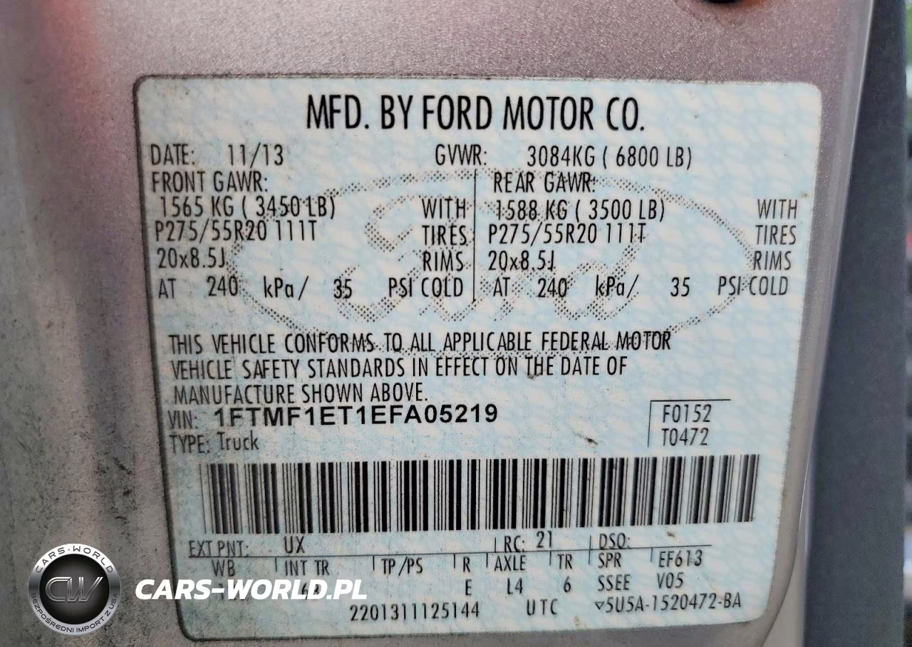 2014 Ford F150 VIN:1FTMF1ET1EFA05219 - 12