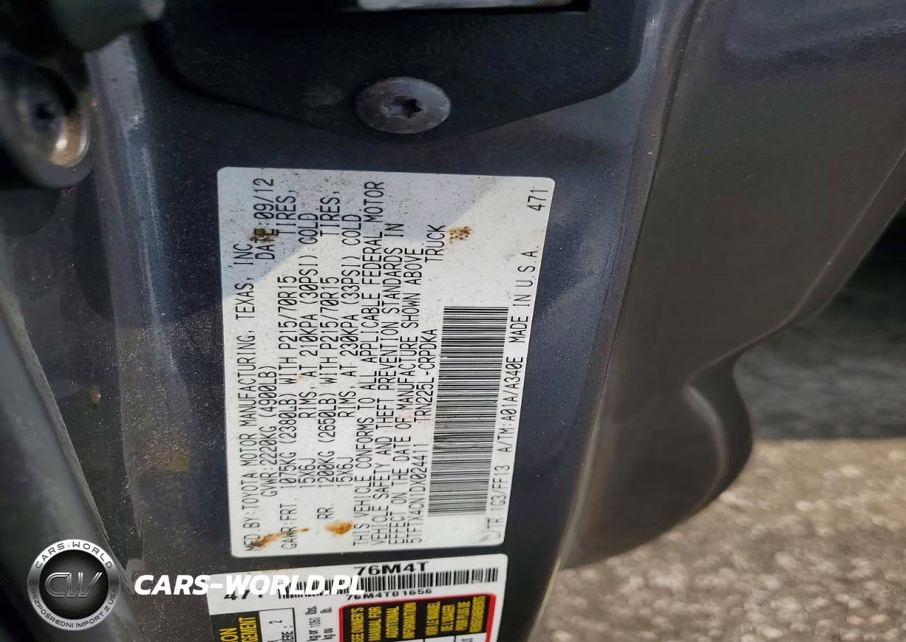 2013 Toyota Tacoma Access Cab VIN:5TFTX4CN1DX024411 - 12
