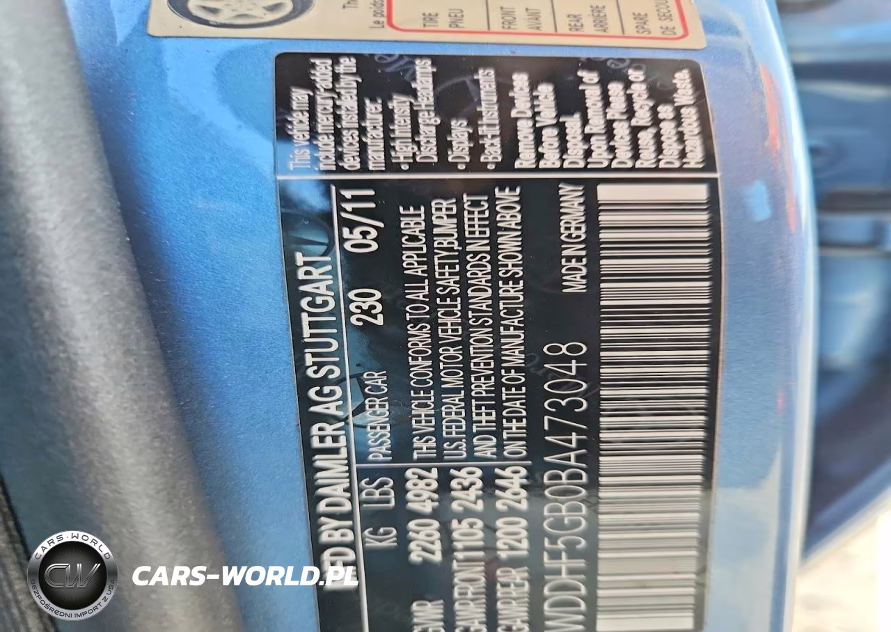2011 Mercedes-Benz E 350 VIN:WDDHF5GB0BA473048 - 12
