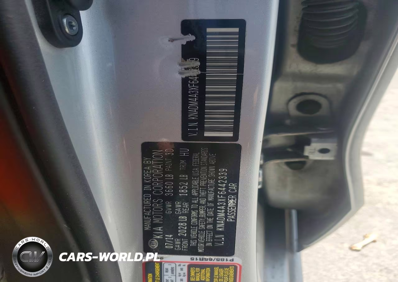 2015 Kia Rio Lx VIN:KNADM4A3XF6442339 - 12