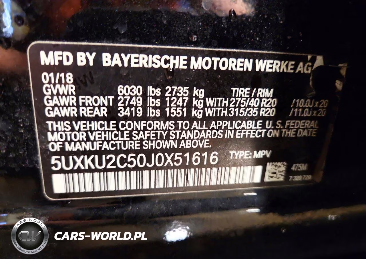 2018 BMW X6 xDrive35I VIN:5UXKU2C50J0X51616 - 13