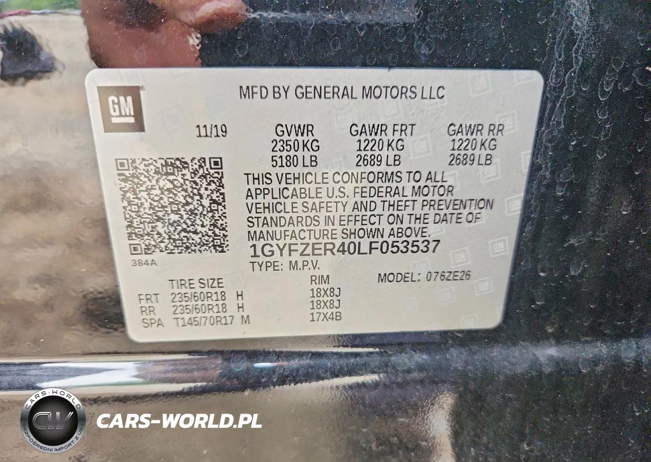 2020 Cadillac Xt4 Sport VIN:1GYFZER40LF053537 - 14