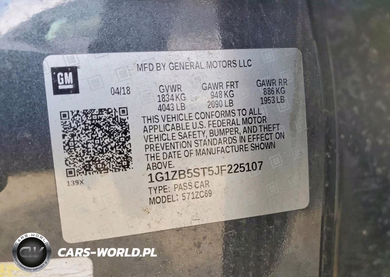 2018 Chevrolet Malibu Ls VIN:1G1ZB5ST5JF225107 - 12
