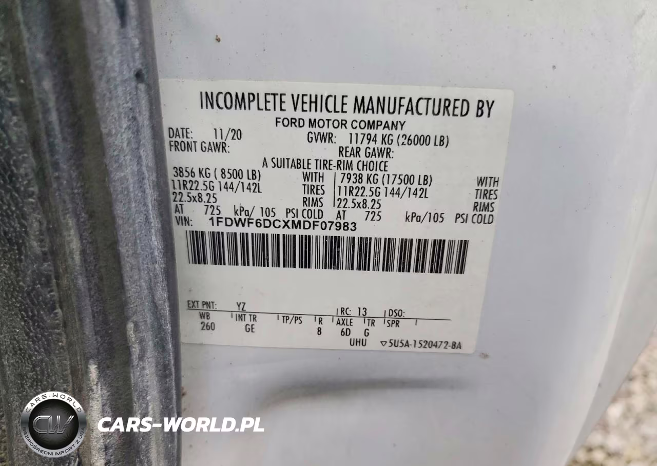 2021 Ford F650 Super Duty VIN:1FDWF6DCXMDF07983 - 12