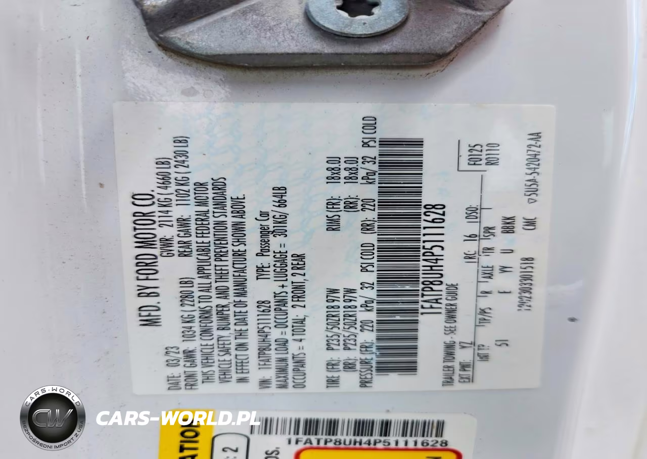 2023 Ford Mustang VIN:1FATP8UH4P5111628 - 12