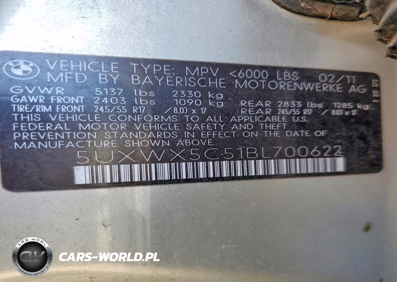 2011 BMW X3 xDrive28I VIN:5UXWX5C51BL700622 - 13