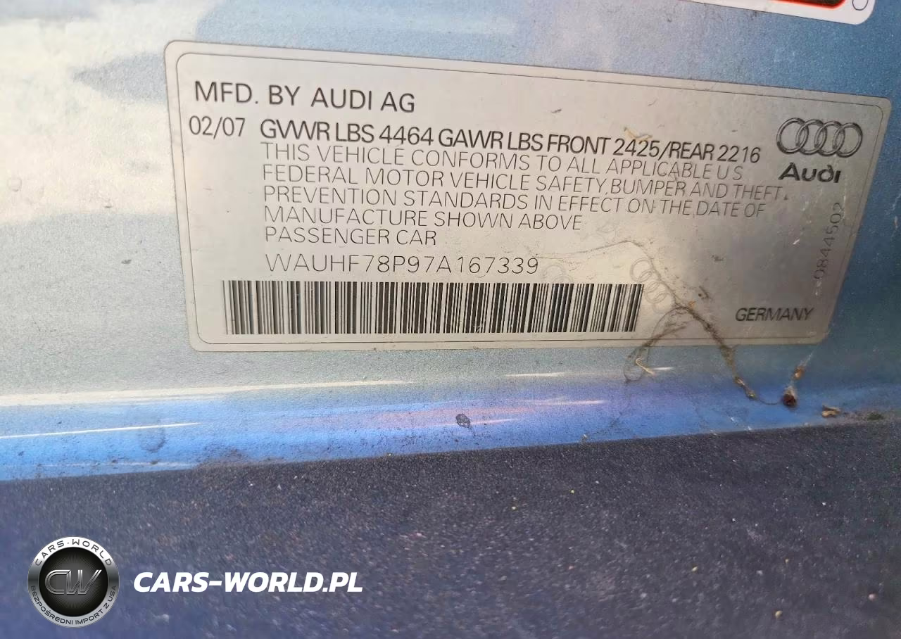 2007 Audi A3 2 VIN:WAUHF78P97A167339 - 12