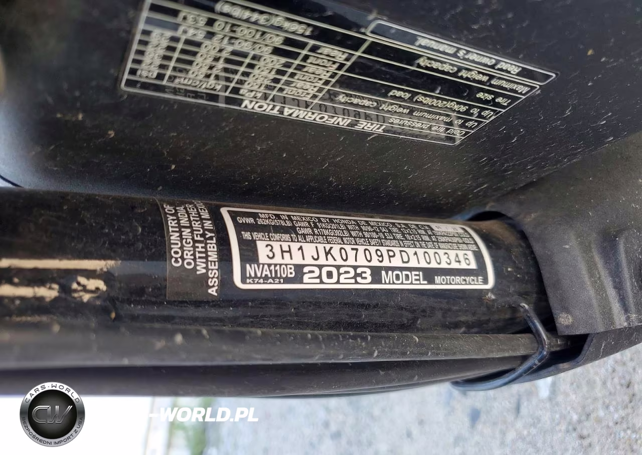 2023 Honda Nva110 B VIN:3H1JK0709PD100346 - 9