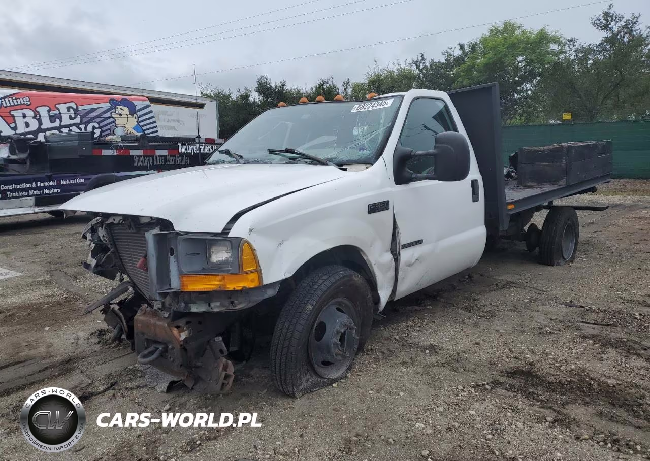 2001 Ford F350 Super Duty Flatbed Pickup Truck VIN:1FDWF36F01ED28394 - 2