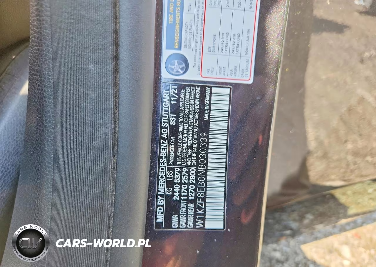 2022 Mercedes-Benz E 350 4Matic VIN:W1KZF8EB0NB030339 - 12