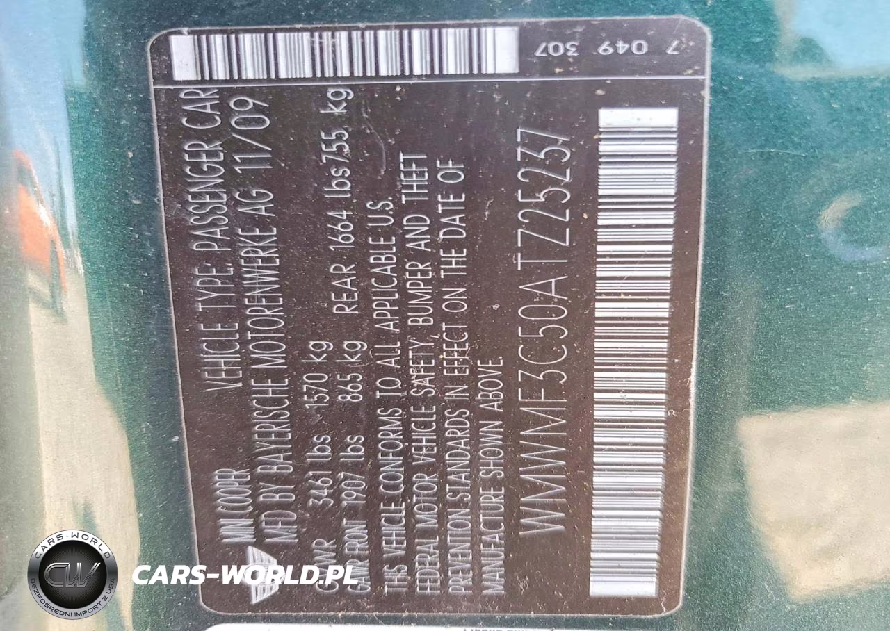2010 Mini Cooper VIN:WMWMF3C50ATZ25237 - 13
