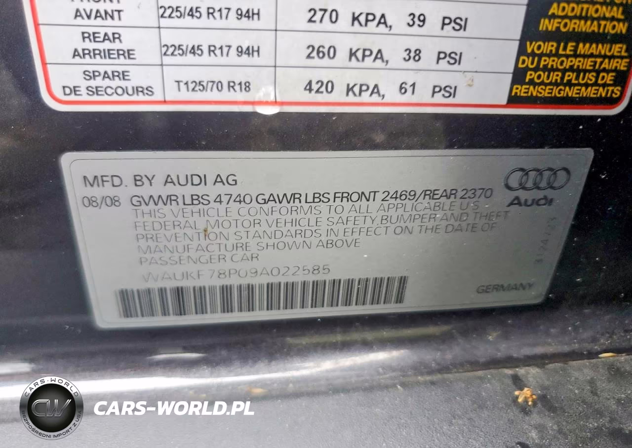 2009 Audi A3 2.0T Quattro VIN:WAUKF78P09A022585 - 12