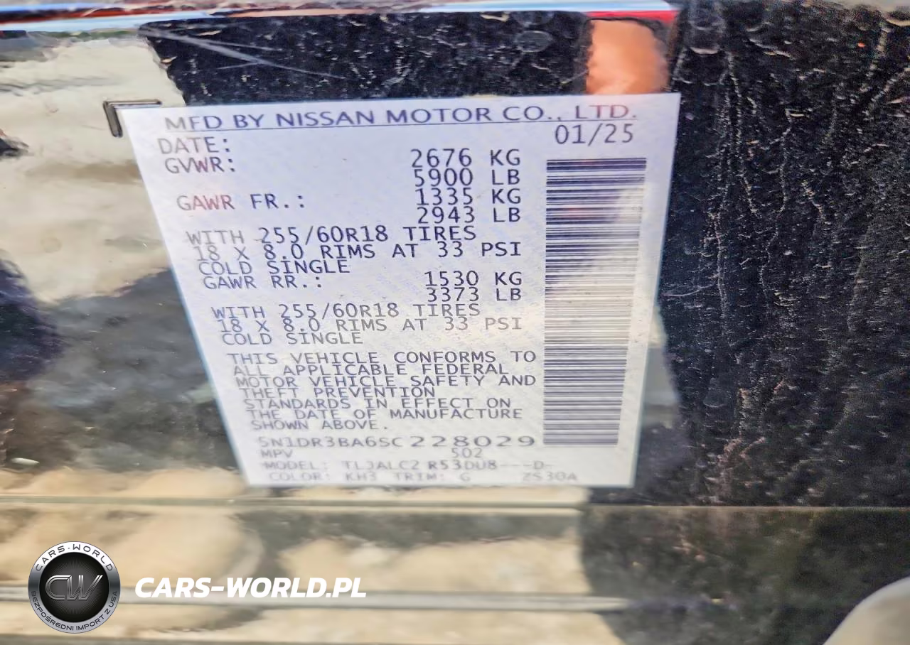 2025 Nissan Pathfinder Sv VIN:5N1DR3BA6SC228029 - 14