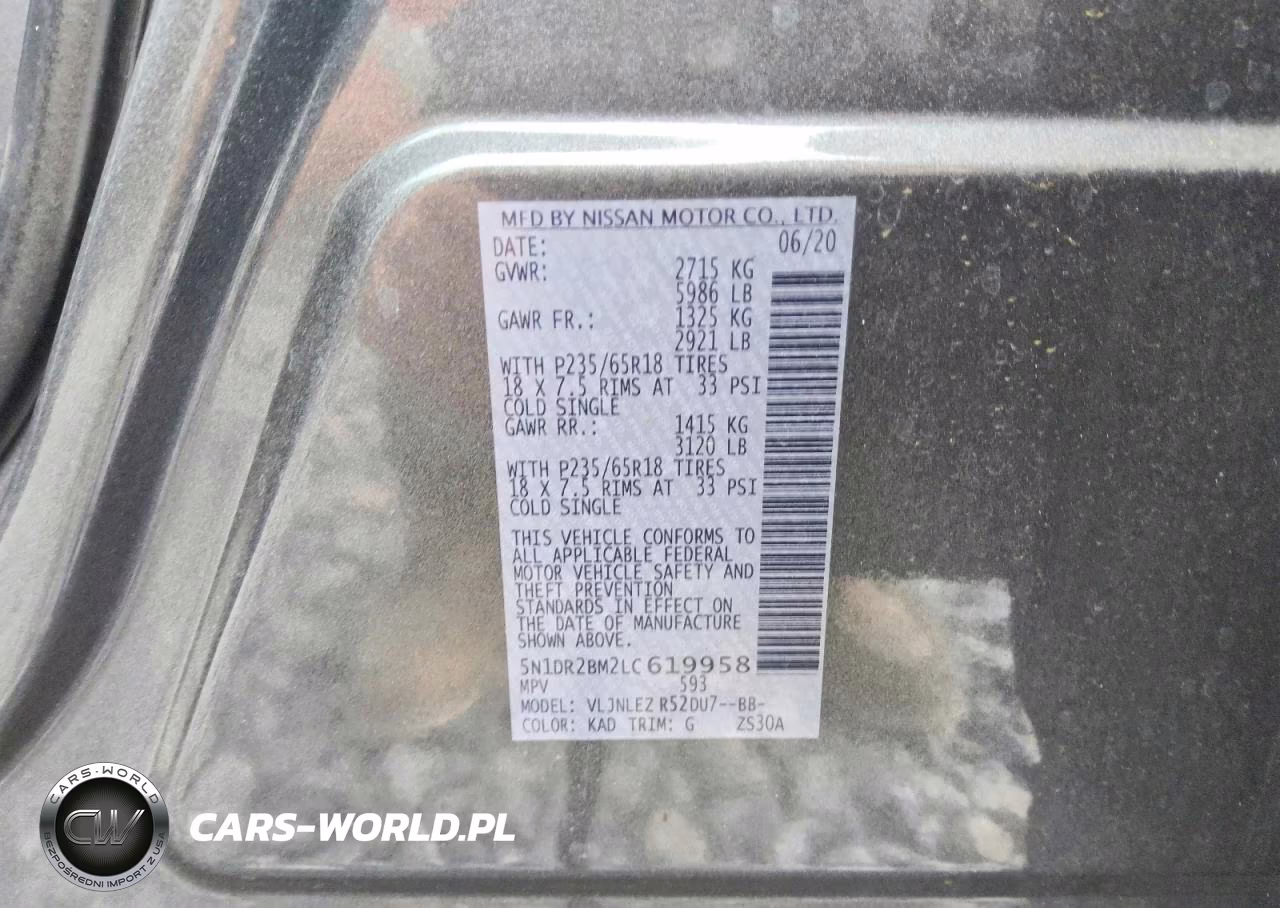 2020 Nissan Pathfinder Sv VIN:5N1DR2BM2LC619958 - 13