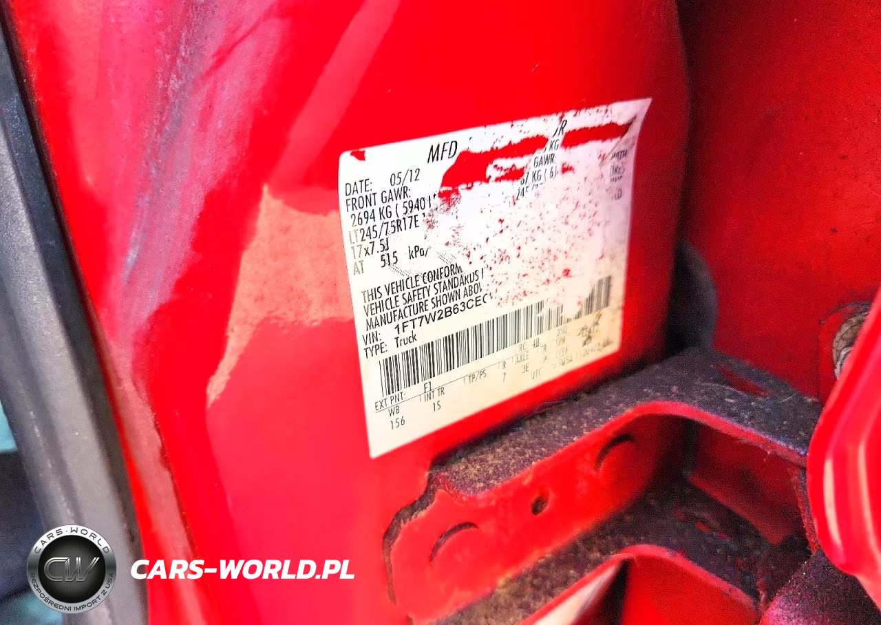 2012 Ford F250 Super Duty VIN:1FT7W2B63CEC12778 - 13