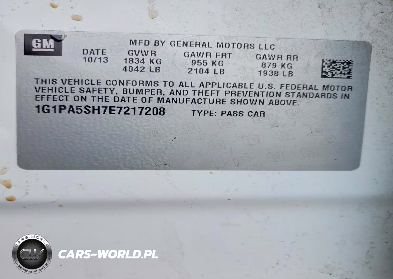2014 Chevrolet Cruze Ls VIN:1G1PA5SH7E7217208 - 13