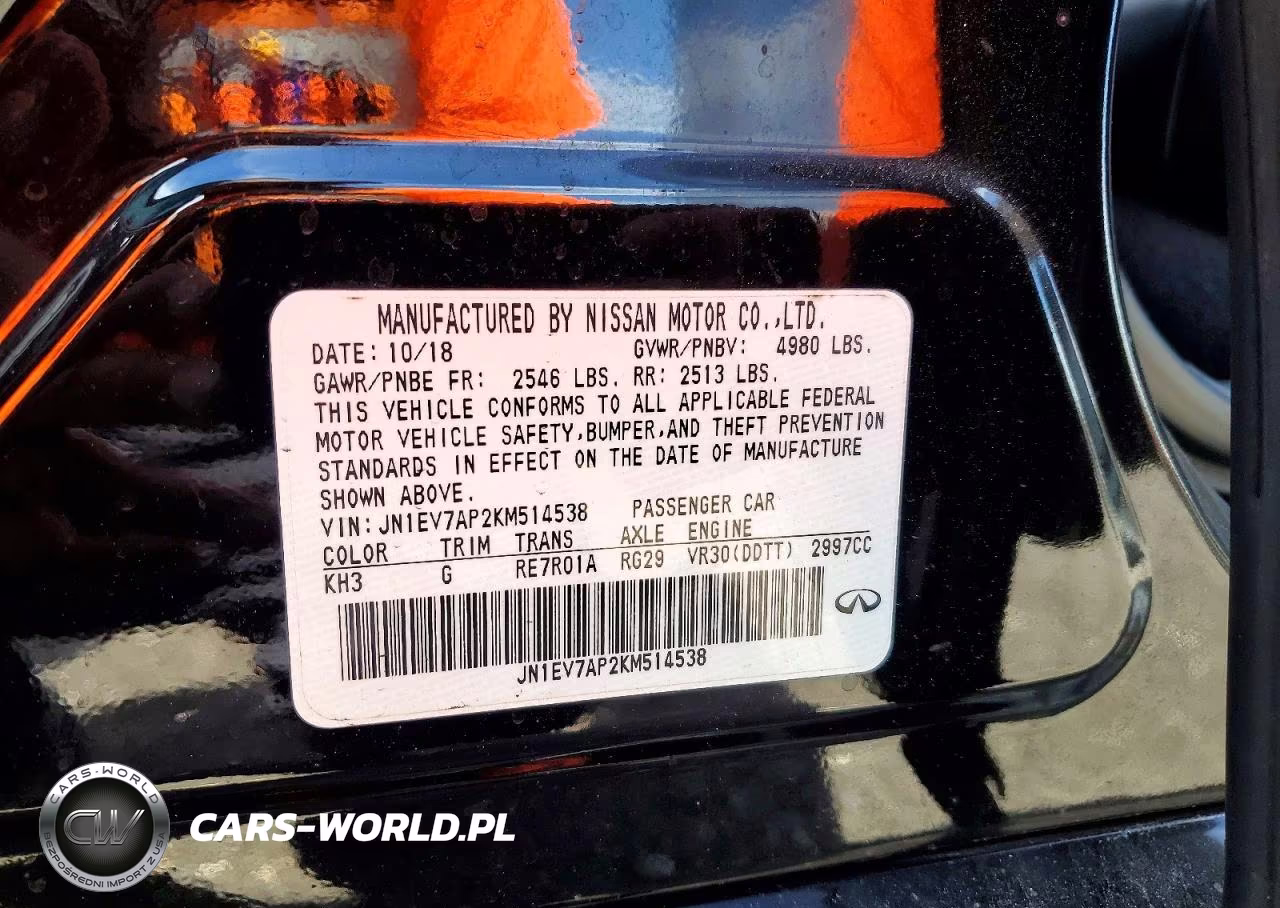 2019 Infiniti Q50 3.0T Luxe VIN:JN1EV7AP2KM514538 - 13