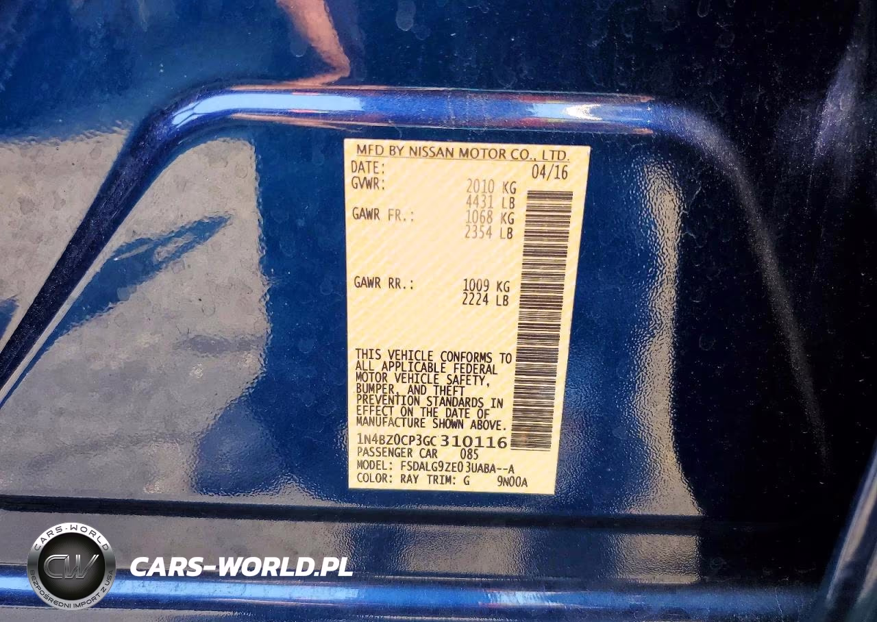 2016 Nissan Leaf S-30 VIN:1N4BZ0CP3GC310116 - 12