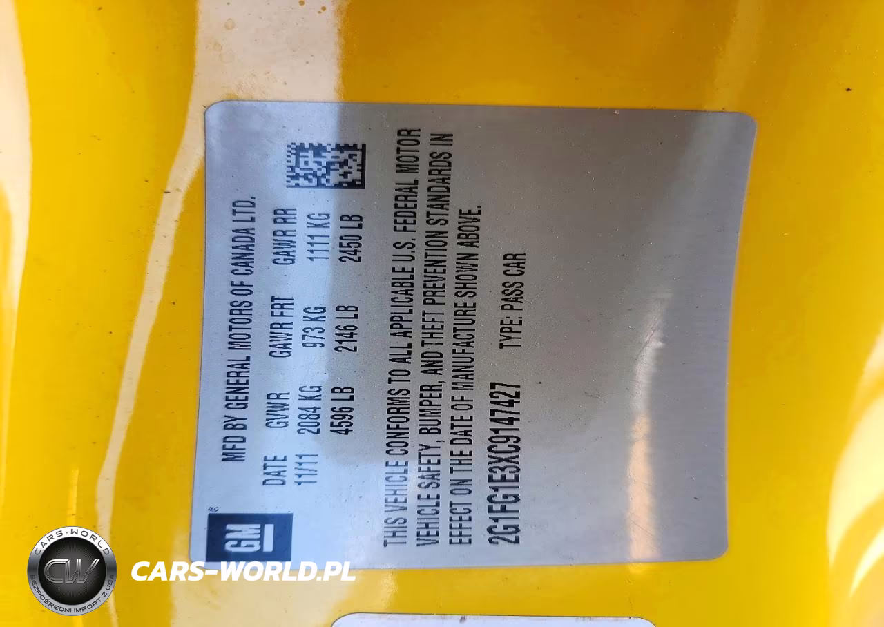 2012 Chevrolet Camaro Lt VIN:2G1FG1E3XC9147427 - 12