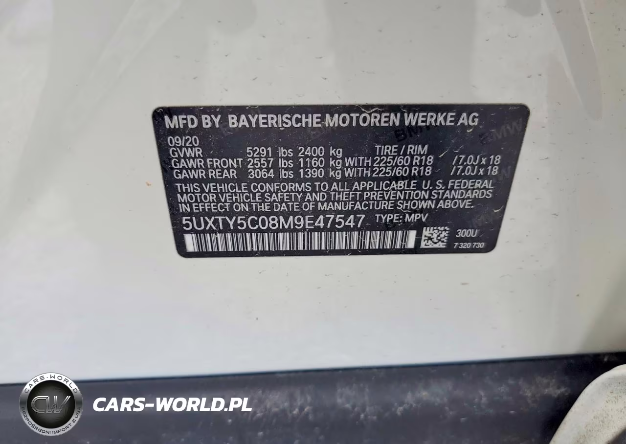 2021 BMW X3 xDrive30I VIN:5UXTY5C08M9E47547 - 13
