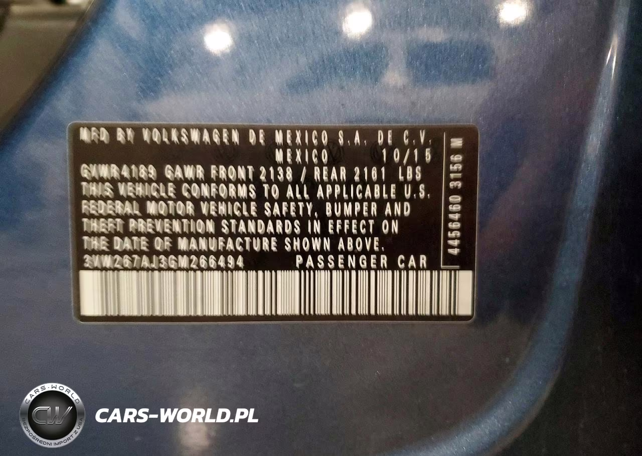 2016 Volkswagen Jetta S VIN:3VW267AJ3GM266494 - 12