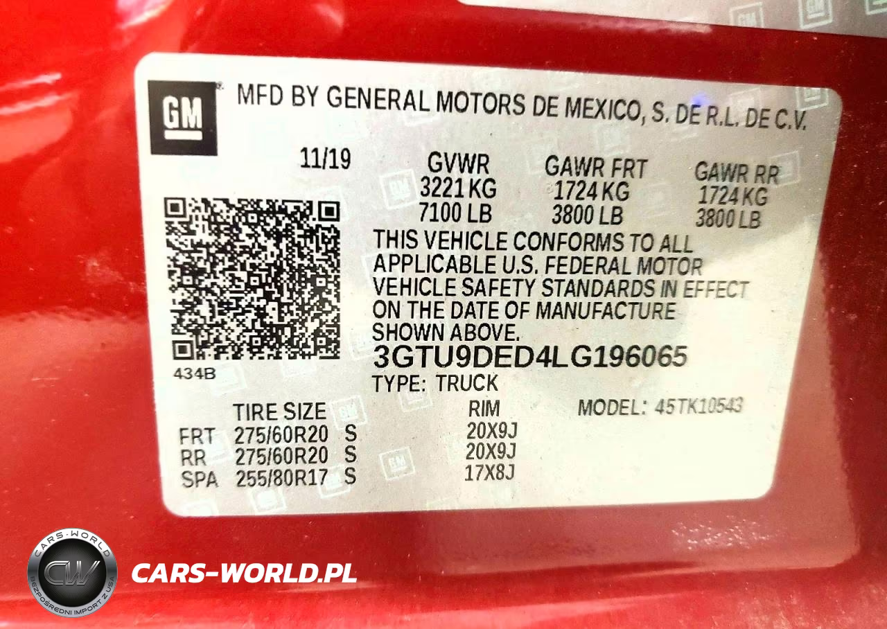 2020 GMC Sierra K1500 Slt VIN:3GTU9DED4LG196065 - 13