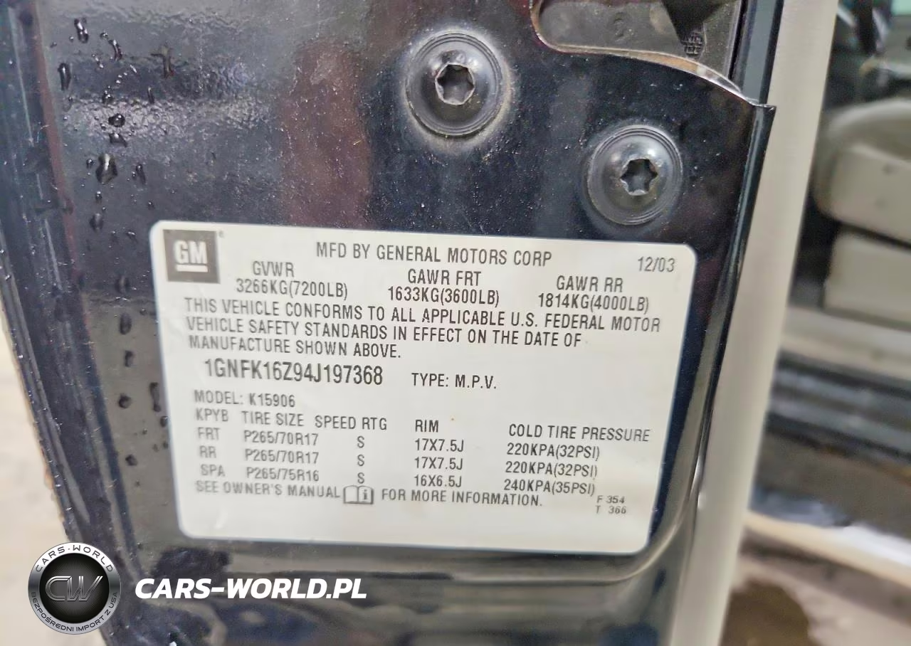 2004 Chevrolet Suburban K1500 VIN:1GNFK16Z94J197368 - 12