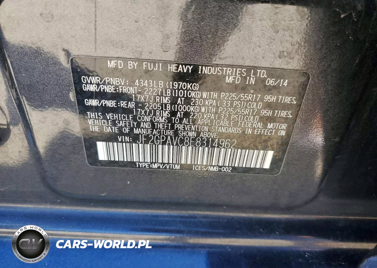 2014 Subaru Xv Crosstrek 2.0 Premium VIN:JF2GPAVC8E8314962 - 13
