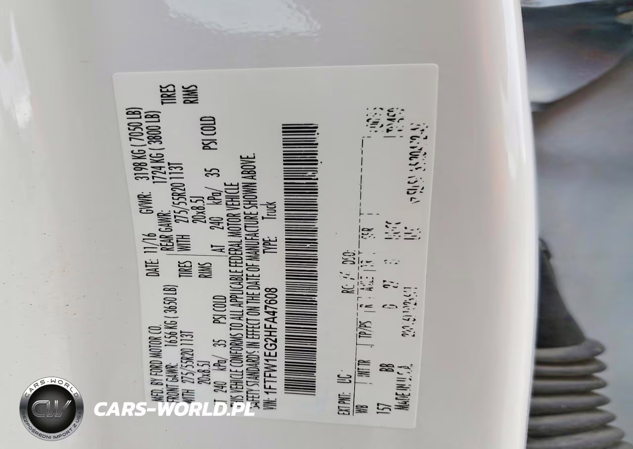 2017 Ford F150 Supercrew VIN:1FTFW1EG2HFA47608 - 12