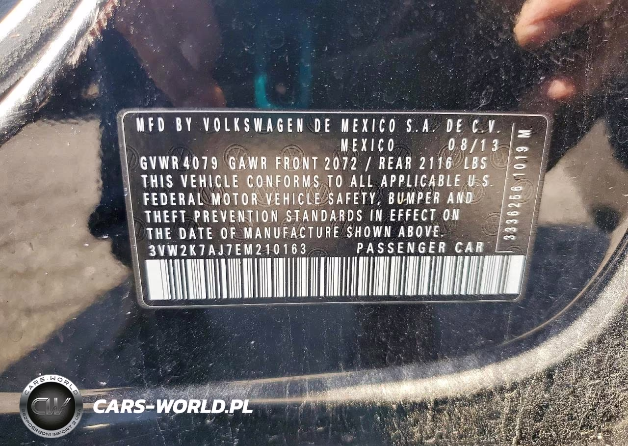 2014 Volkswagen Jetta Base VIN:3VW2K7AJ7EM210163 - 12