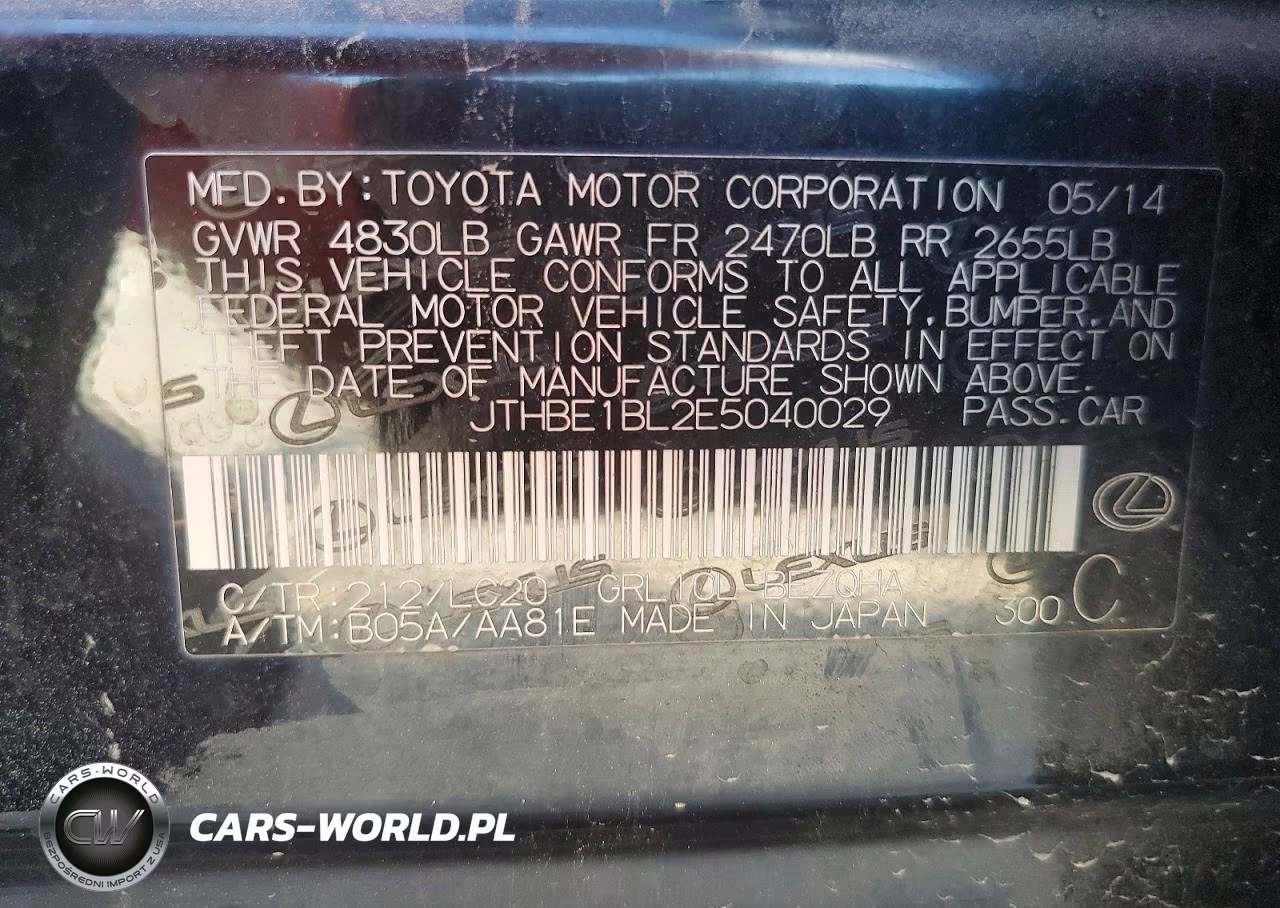 2014 Lexus Gs 350 VIN:JTHBE1BL2E5040029 - 12