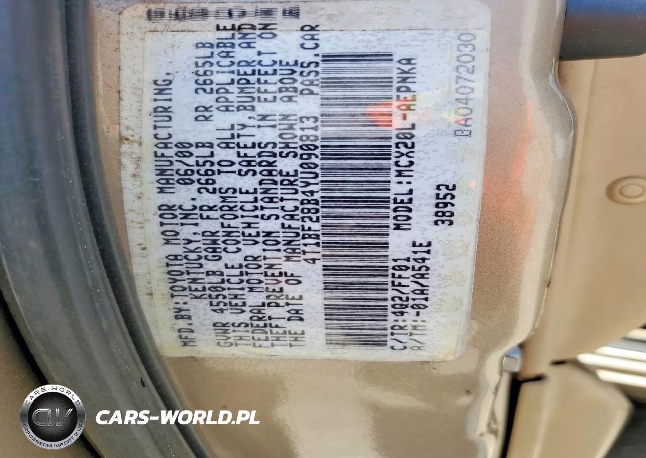 2000 Toyota Avalon Xl VIN:4T1BF28B4YU090813 - 12