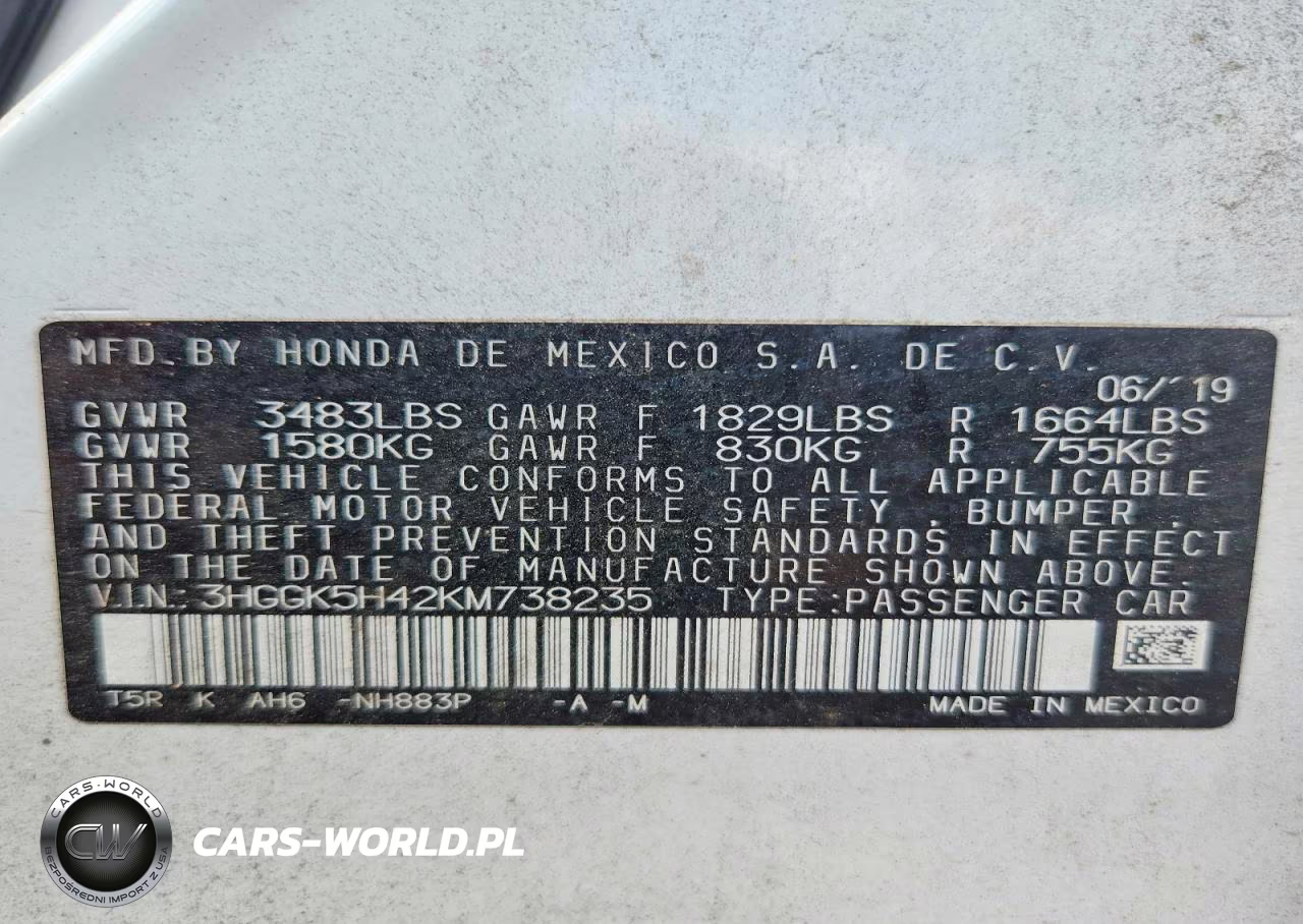 2019 Honda Fit Lx VIN:3HGGK5H42KM738235 - 12