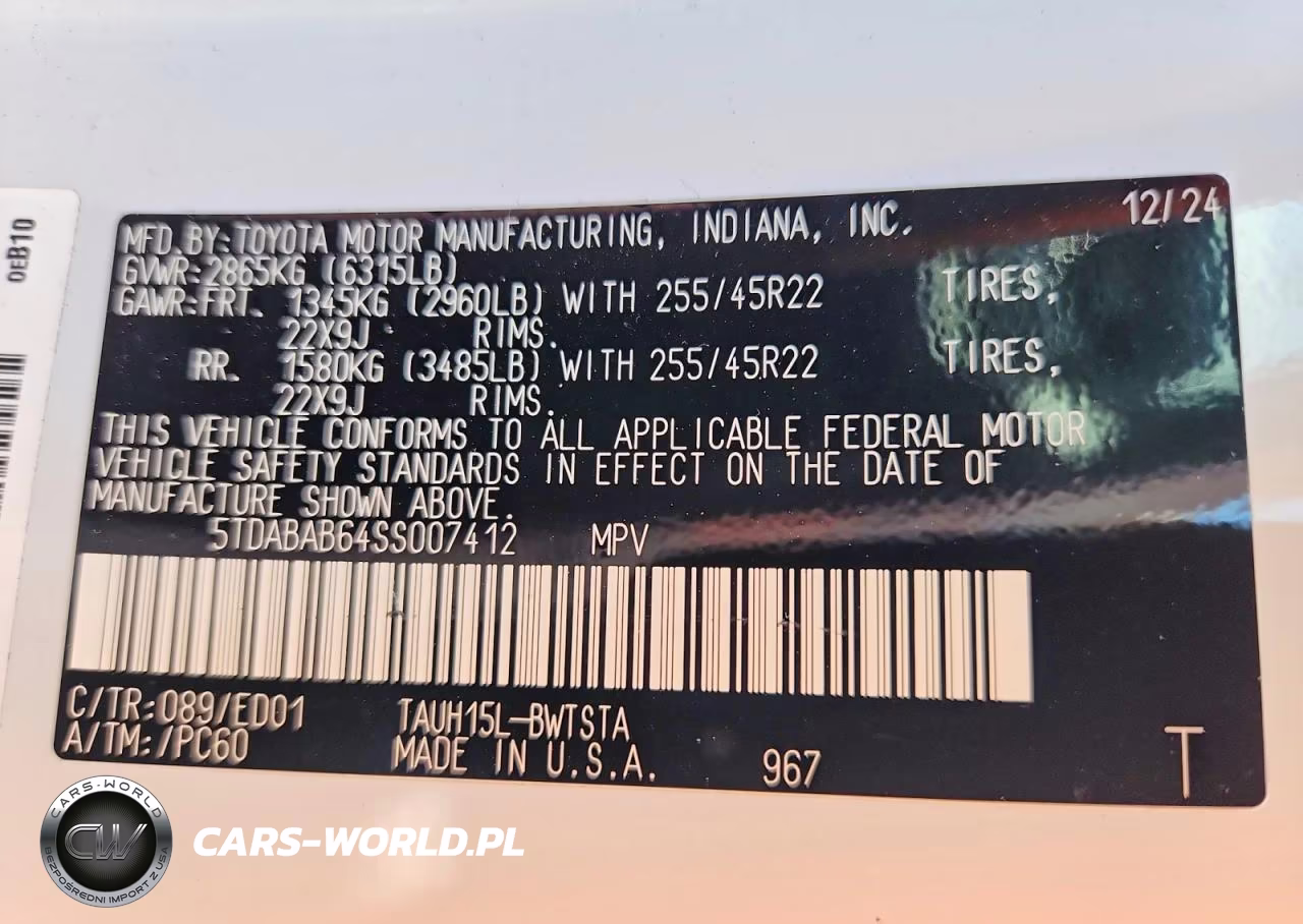 2025 Lexus Tx 500H F Sport Performance Premium VIN:5TDABAB64SS007412 - 14
