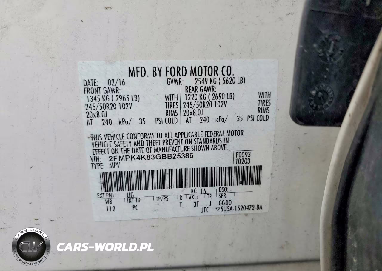 2016 Ford Edge Titanium VIN:2FMPK4K83GBB25386 - 14