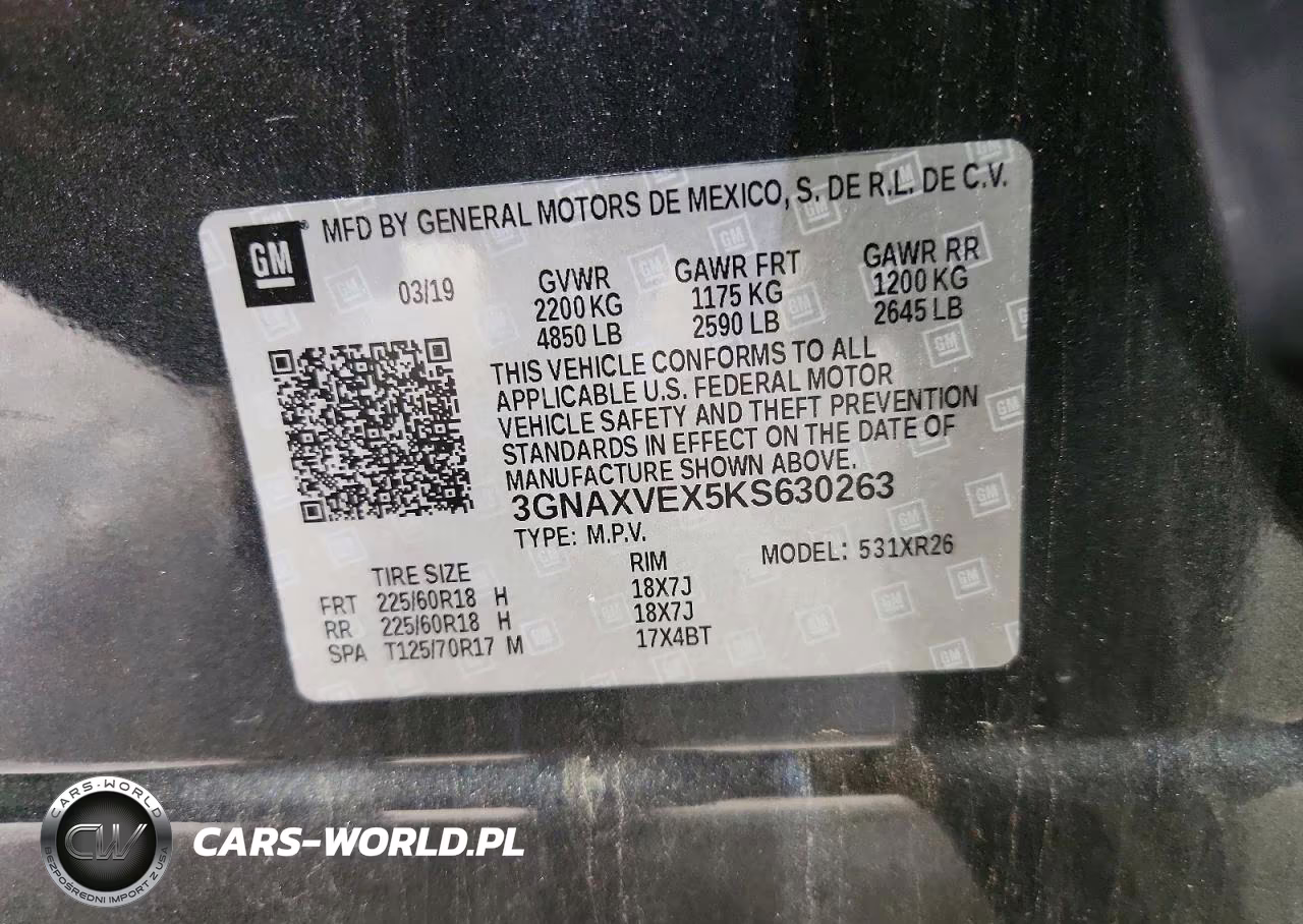 2019 Chevrolet Equinox Lt VIN:3GNAXVEX5KS630263 - 14