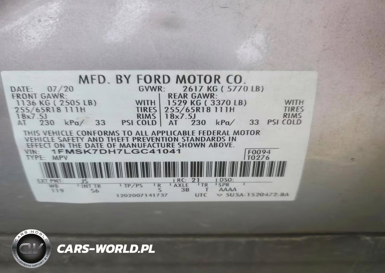 2020 Ford Explorer Xlt VIN:1FMSK7DH7LGC41041 - 14