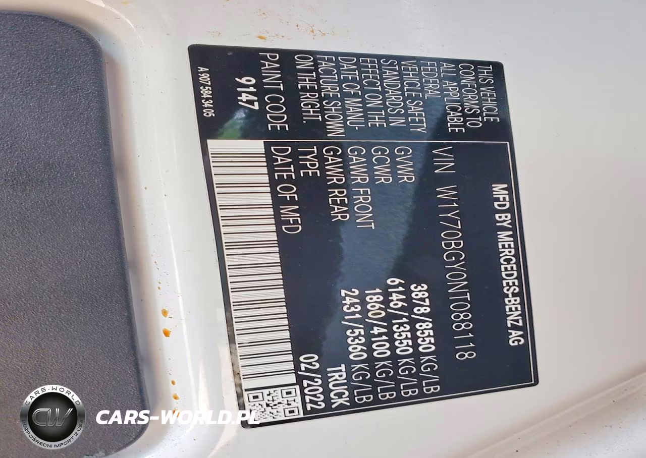 2022 Mercedes-Benz Sprinter 4500 VIN:W1Y70BGY0NT088118 - 12