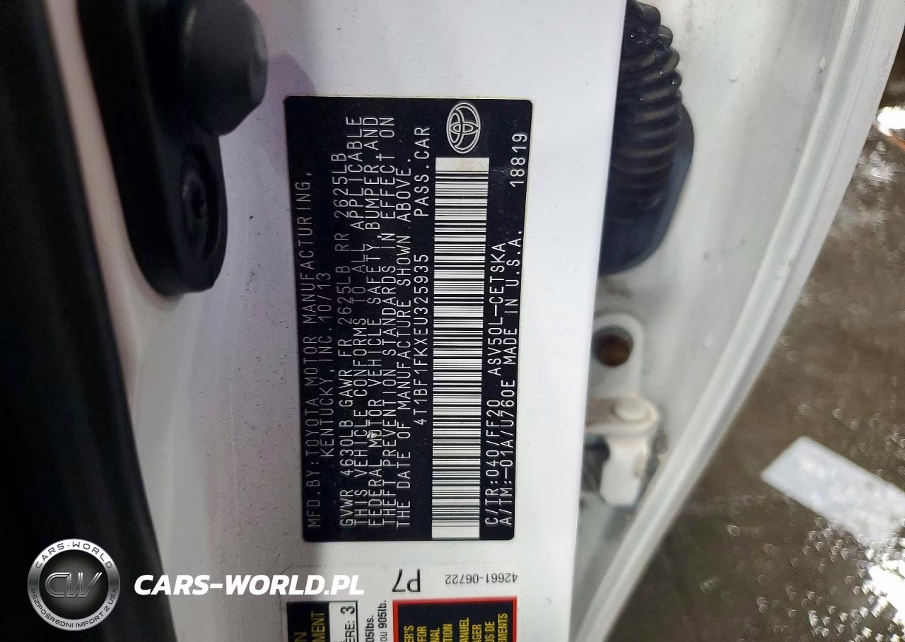 2014 Toyota Camry Se VIN:4T1BF1FKXEU325935 - 12