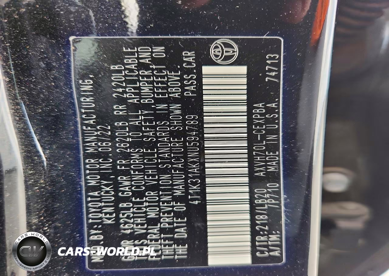 2022 Toyota Camry Xse VIN:4T1K31AKXNU594789 - 13